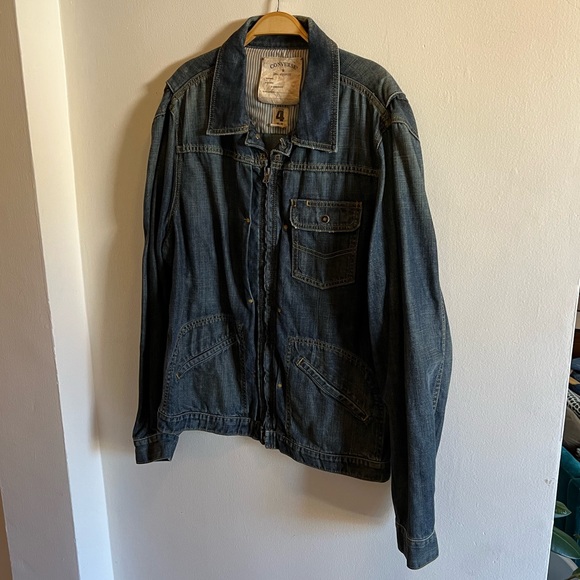 JOHN VARVATOS BEATLES FULL DUAL ZIP POCCKETS DENIM CONVERSE JACKET - Size: XL - Picture 3 of 14